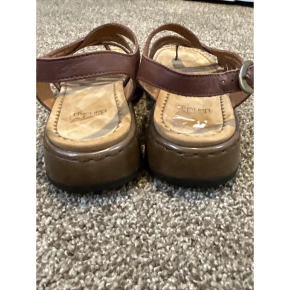 Dansko Evita Strappy Comfort Sandals Cognac Women's Size 39, Excellent Condition - Picture 7 of 9